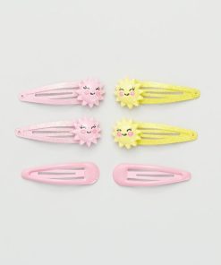Lot de 6 pinces fantaisie - Rose