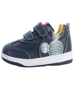 Basket Cuir Enfant/garçons Geox New Flick - Bleu