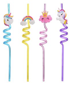 Licorne - Set de 4 Pailles - N/A