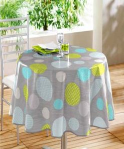 Nappe ronde 160 cm atolls anis - Vert
