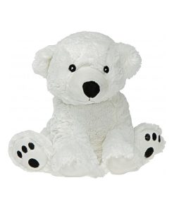 Peluche Bouillotte Ours polaire - Made in France - Blanc