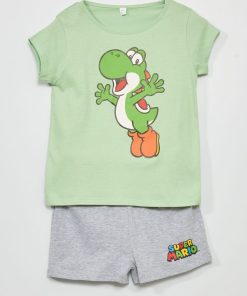 Pyjama court 'Yoshi' 'Nintendo' - vert/gris