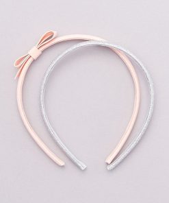Lot de 2 serre-têtes - argent/rose