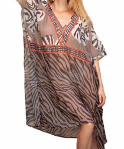 Kaftan de plage fluide Pilar - Multicolore