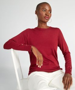 Pull en maille fine - Rouge