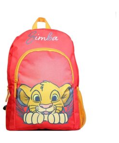 Sac à dos 37 cm avec poche DS Le Roi Lion Simba Rouge Bagtrotter - Rouge