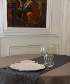 Chemin de table Etincelle - gris anthracite