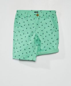 Bermuda chino 'raquettes' - Bleu