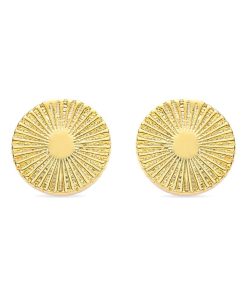 Boucles d'oreilles Mezim Zirconia brillant, finition or jaune 18 carats - Multicolore