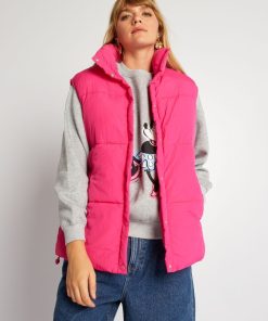 Doudoune matelassée sans manches - Rose