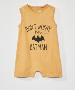 Barboteuse en jersey 'Batman' - Jaune