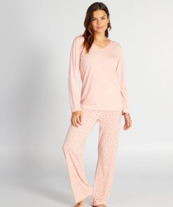 Ensemble pyjama t-shirt + pantalon - 2 pièces - Rose