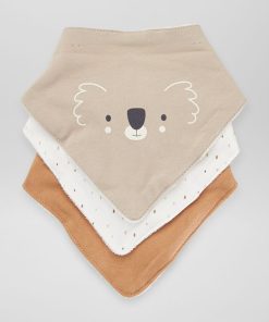 Lot de 3 bavoirs triangle - Beige