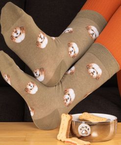 Chaussettes En Coton Hautes Chiens- Sockup- 36-44 - Kaki