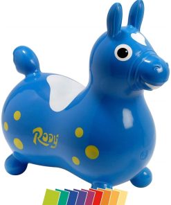 Cheval Sauteur gonflable, bleu - N/A