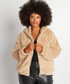 Gilet à capuche 'Only Carmakoma' - beige