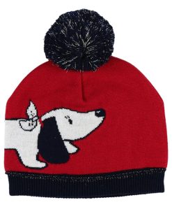 Bonnet tricot et - Rouge
