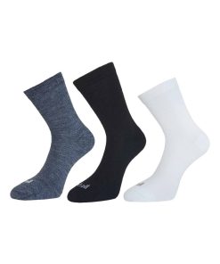 Lot de 3 Paires de Chaussettes femme Merino Ultra Fine Rosso Scholl - Bleu Noir Blanc