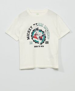 Tee-shirt coupe loose 'Mickey and friends' - Blanc