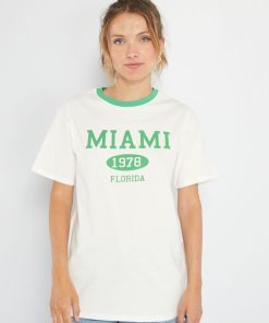 Tee-shirt imprimé USA - Blanc