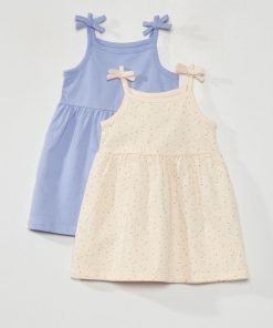 Lot de 2 robes en maille jersey - Bleu