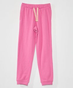 Jogging en molleton uni - Rose