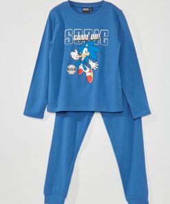 Pyjama long - 'Sonic' - 2 pièces - Bleu