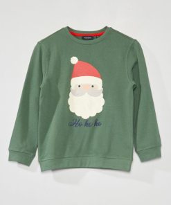 Sweat en molleton 'Père Noël' - Kaki