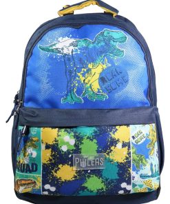 BAGTROTTER Sac à dos 2 compartiments Phileas Bleu Dinosaure - Bleu