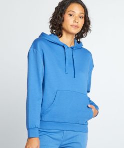 Sweat à capuche oversize - Bleu