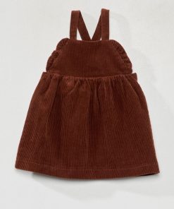 Robe en velours côtelé - Marron
