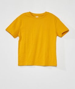 T-shirt en maille jersey fantaisie - Moutarde