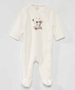 Pyjama en velours 'DS' - Blanc