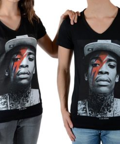Tee Shirt Little Eleven Paris Wiz Bowie SS Mixte - Noir