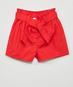 Short en popeline - Rouge