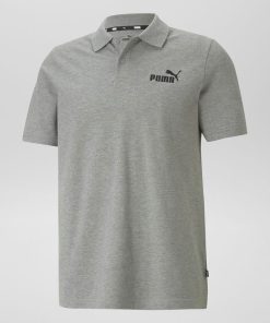 Polo 'Puma' en piqué de coton - Gris