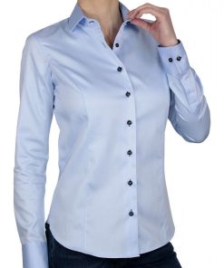 Chemise unie KRYSTAL - Bleu ciel