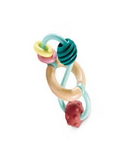 Anneau De Dentition Coloré En Bois - N/A