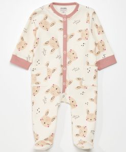 Pyjama 1 pièce - imprimé lapin - Blanc imprimé