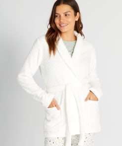 Peignoir en polaire - blanc
