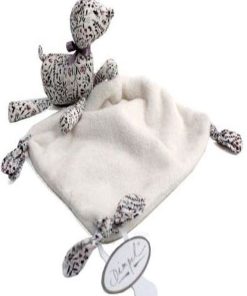 doudou Dimpel Cerf Blanc violet Deer Attache Tetine - Blanc