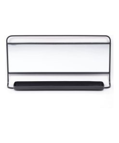 Grand miroir mural 'COZY' 'TODAY' - Gris