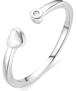 Bague Ushbe,en zircone rhodiée,taille brillant - Multicolore