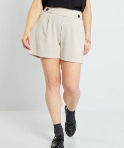 Short fluide uni 'JDY' - Beige