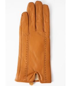 Gants en cuir d'agneau Kebello - Marron