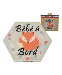 Adhésif / Autocollant bébé à bord - Renard - Orange