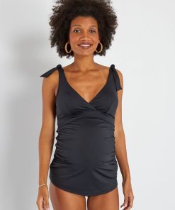 Maillot de bain tankini 2 pièces de maternité - noir