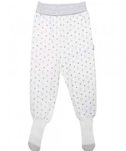Pantalon bébé à pieds , ÉTOILES - Gris