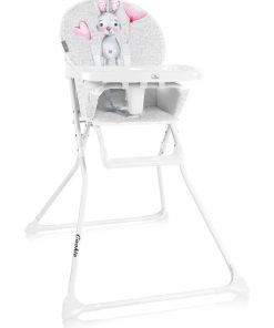Chaise Haute pour bébé COOKIE Lorelli grey rabbit - Blanc