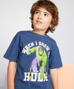 T-shirt à manches courtes 'Hulk' - Bleu